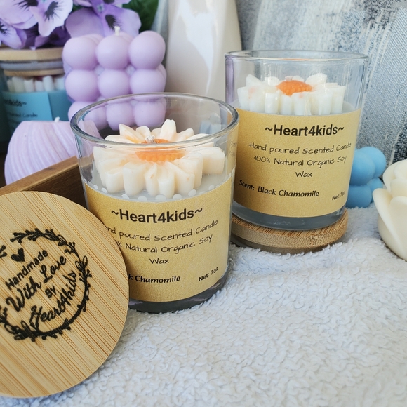Heart4kids Scented Candles Black Chamomile 2×(7oz) - Picture 1 of 10